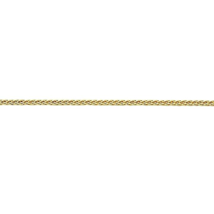 Image of Necklaces. Product name - 40cm Wheat Chain in 9kt Yellow Gold in colour by brand - Bevilles