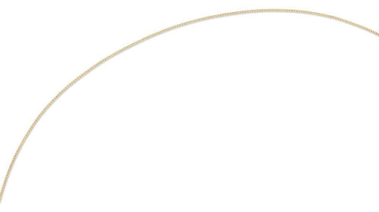 Image of Necklaces. Productname: 9kt Yellow Gold Silver Infused 45cm Curb Necklace in Gold colour by brand - Bevilles