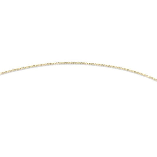 Image of Necklaces. Productname: 9kt Yellow Gold Silver Infused 50cm Curb Necklace in Gold colour by brand - Bevilles