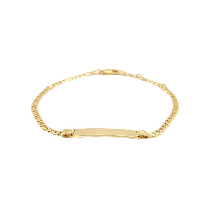 Image of Bracelets. Productname: 9kt Yellow Gold ID Bracelet in Gold colour by brand - Bevilles