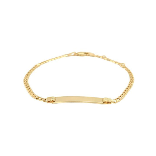 Image of Bracelets. Productname: 9kt Yellow Gold ID Bracelet in Gold colour by brand - Bevilles