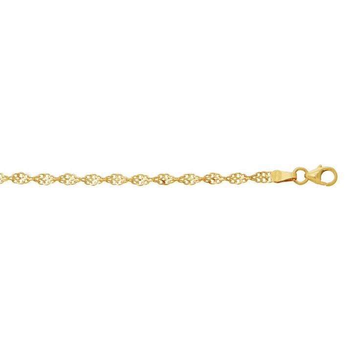 Image of Bracelets. Product name - 19cm Fancy Singapore Bracelet in 9kt Yellow Gold in colour by brand - Bevilles