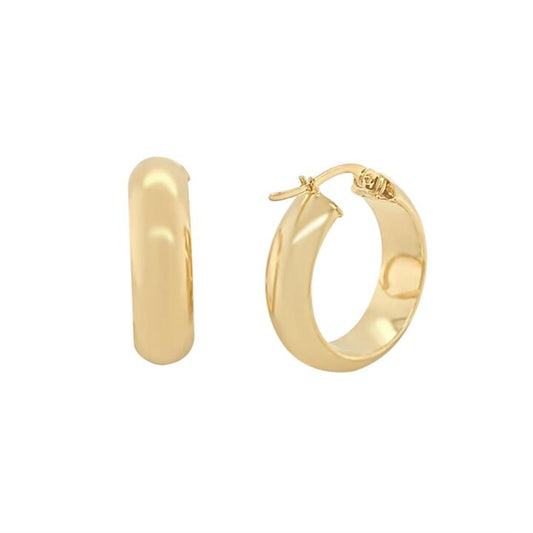 Image of Earrings. Productname: 9kt Yellow Gold Hoop Earrings in Gold colour by brand - Bevilles