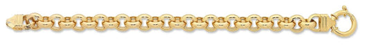 Image of Bracelets. Productname: 9kt Yellow Gold Silver Infused Belcher Bracelet in Gold colour by brand - Bevilles