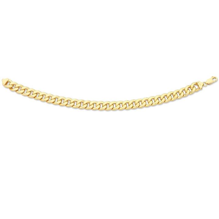 Image of Bracelets. Productname: 9kt Yellow Gold Silver Infused Bracelet 23cm in Gold colour by brand - Bevilles