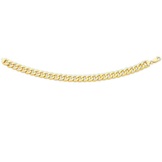Image of Bracelets. Productname: 9kt Yellow Gold Silver Infused Bracelet 23cm in Gold colour by brand - Bevilles