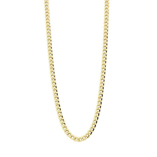 Image of Necklaces. Productname: 9kt Yellow Gold Silver Infused 50cm Necklace in Gold colour by brand - Bevilles