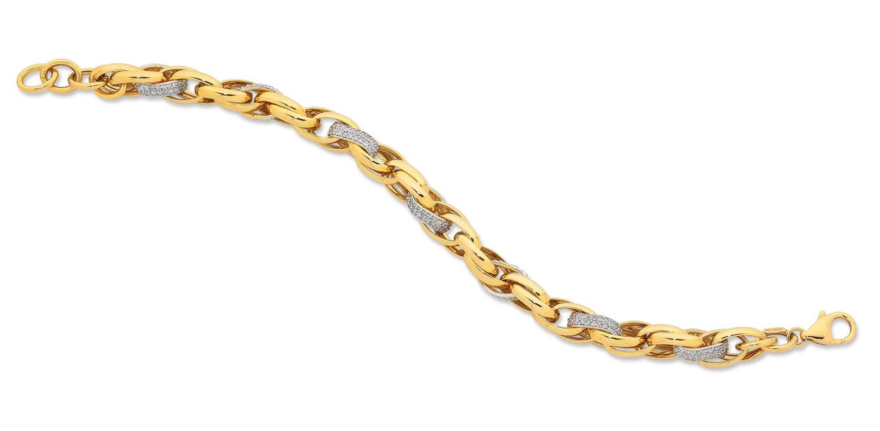 Image of Bracelets. Product name - 9kt Yellow Gold Bonded Bracelet in colour by brand - Bevilles