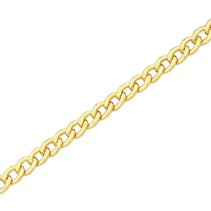 Image of Necklaces. Productname: 9kt Yellow Gold Open Curb 55cm Necklace in Gold colour by brand - Bevilles