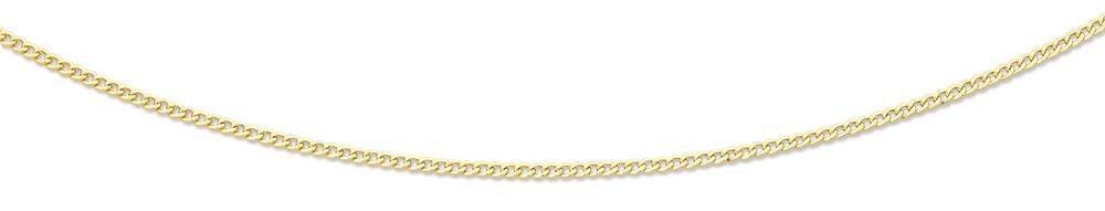Image of Necklaces. Productname: 9kt Yellow Gold Open Curb Necklace 60cm in Gold colour by brand - Bevilles