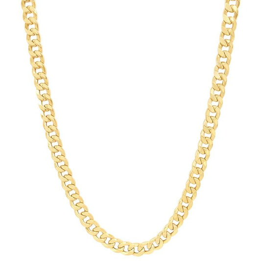 Image of Necklaces. Product name - 55cm Oval Curb Chain in 9kt Yellow Gold in colour by brand - Bevilles