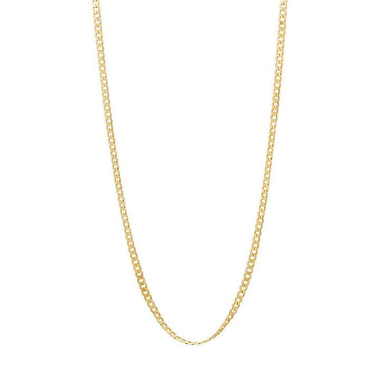 Image of Necklaces. Productname: 9kt Yellow Gold Diamond Cut Curb Chain Necklace 50cm in Gold colour by brand - Bevilles