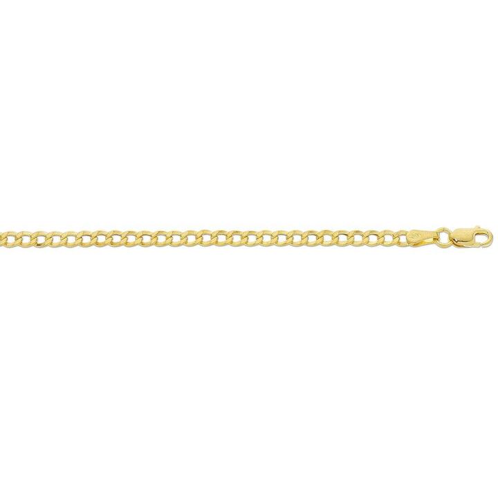 Image of Necklaces. Productname: 9kt Yellow Gold Curb Chain Necklace in Gold colour by brand - Bevilles