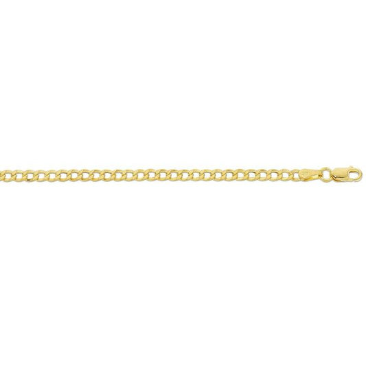 Image of Necklaces. Productname: 9kt Yellow Gold Curb Chain Necklace in Gold colour by brand - Bevilles