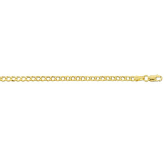 Image of Necklaces. Productname: 9kt Yellow Gold 55cm Curb Chain Necklace in Gold colour by brand - Bevilles