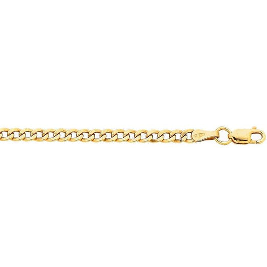 Image of Necklaces. Productname: 9kt Yellow Gold Curb Chain Necklace 45cm in Gold colour by brand - Bevilles