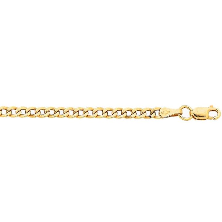 Image of Necklaces. Productname: 9kt Yellow Gold Curb Chain Necklace 50cm in Gold colour by brand - Bevilles