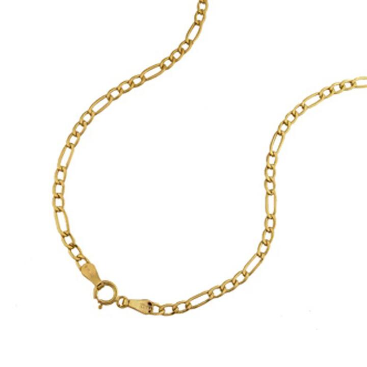 Image of Necklaces. Productname: 9kt Yellow Gold Figaro Necklace 55cm in Gold colour by brand - Bevilles