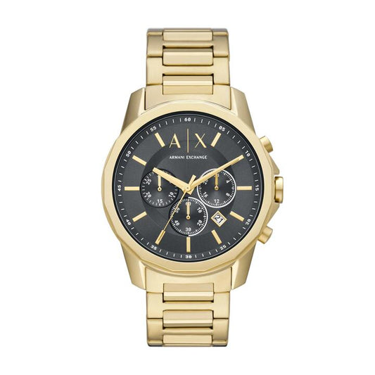 Image of Watches. Productname: Armani Exchange Banks Black and Gold Men's Watch AX1721 in Watch colour by brand - Armani Exchange