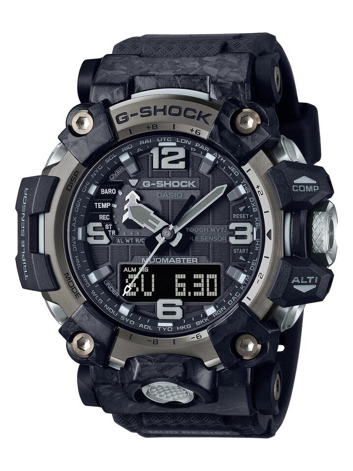 Image of Watches. Product name - Casio G-Shock Mudmaster Black and Silver Watch GWG-2000-1A1 in colour by brand - Casio
