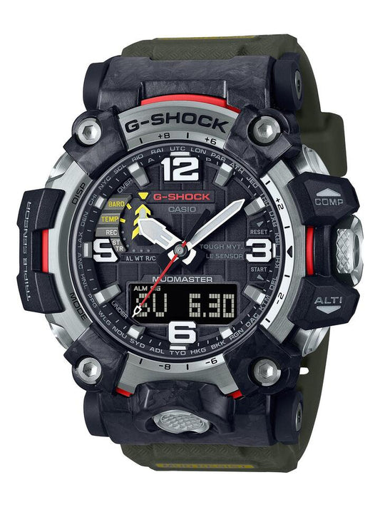 Image of Watches. Productname: Casio G-Shock Mudmaster Black and Red Watch GWG-2000-1A3 in Watch colour by brand - Casio