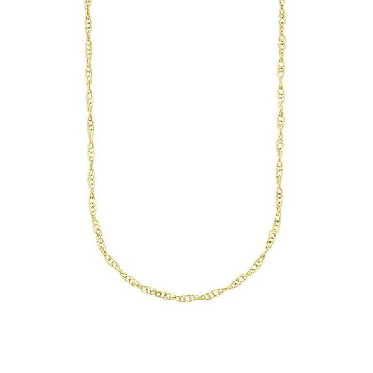 Image of Necklaces. Productname: 50cm Solid Singapore Chain in 9kt Yellow Gold in colour by brand - Bevilles