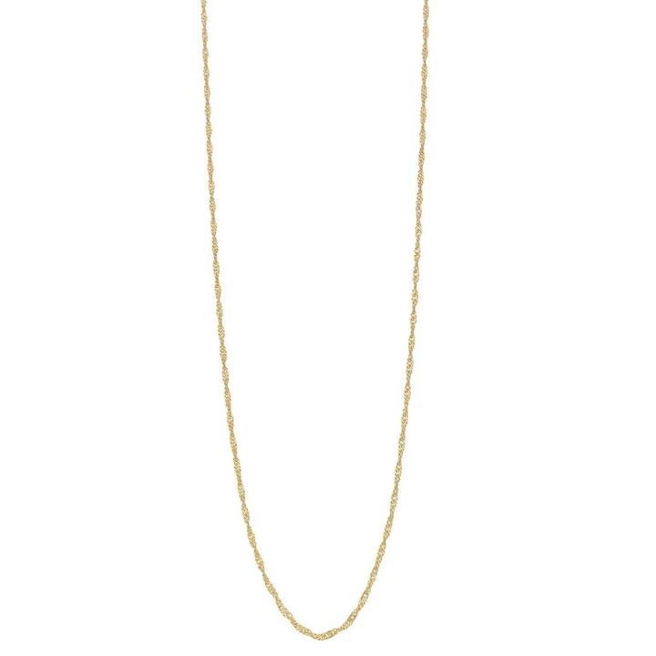Image of Necklaces. Product name - 55cm Solid Singapore Chain in 9kt Yellow Gold in colour by brand - Bevilles