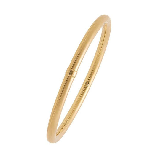 Image of Jewelry. Productname: 9kt Yellow Gold Silver Infused Golf Bangle in Gold colour by brand - Bevilles