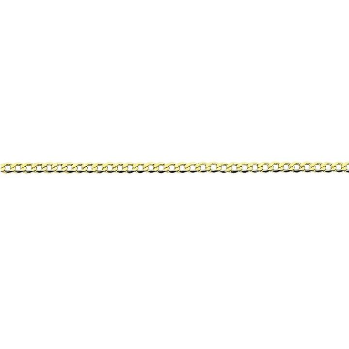 Image of Necklaces. Product name - 9kt Yellow Gold Bonded Open Curb Necklace 45cm in colour by brand - Bevilles