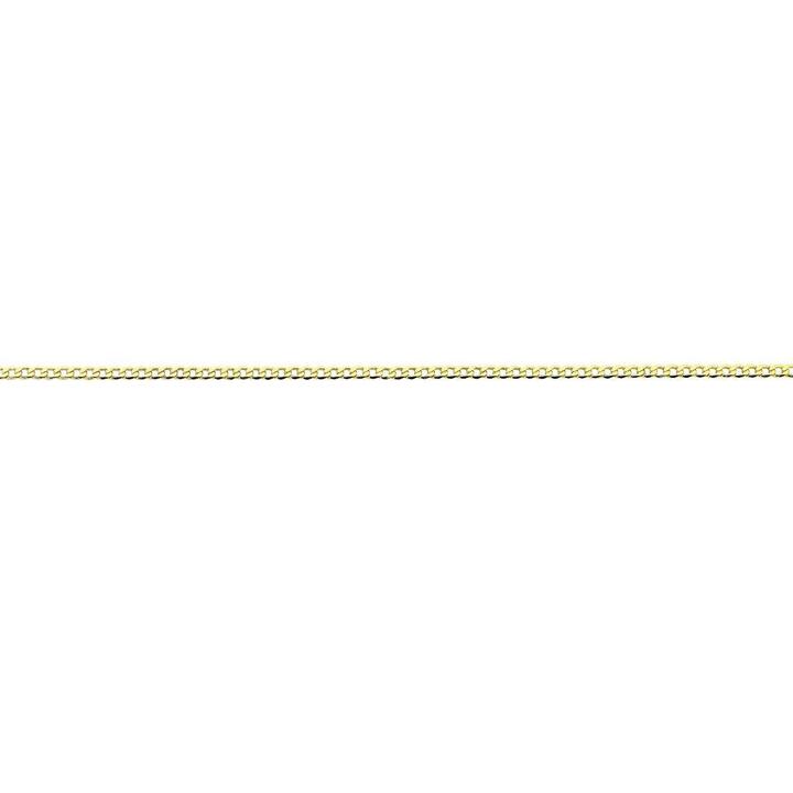 Image of Jewelry. Productname: 55cm Open Curb Chain in 9kt Yellow Bonded Gold in Gold colour by brand - Bevilles