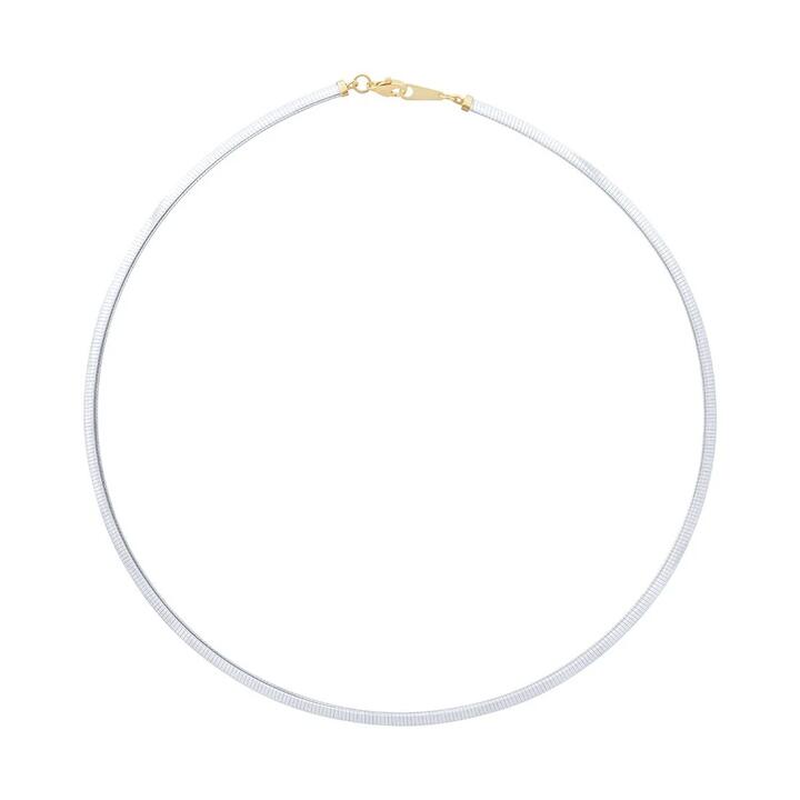 Image of Necklaces. Product name - 45cm Omega Chain in 9kt Yellow and White Bonded Gold in colour by brand - Bevilles