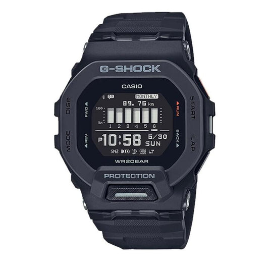 Image of Watches. Productname: Casio G Shock G Squad Black Watch GBD200-1D in Watch colour by brand - Casio