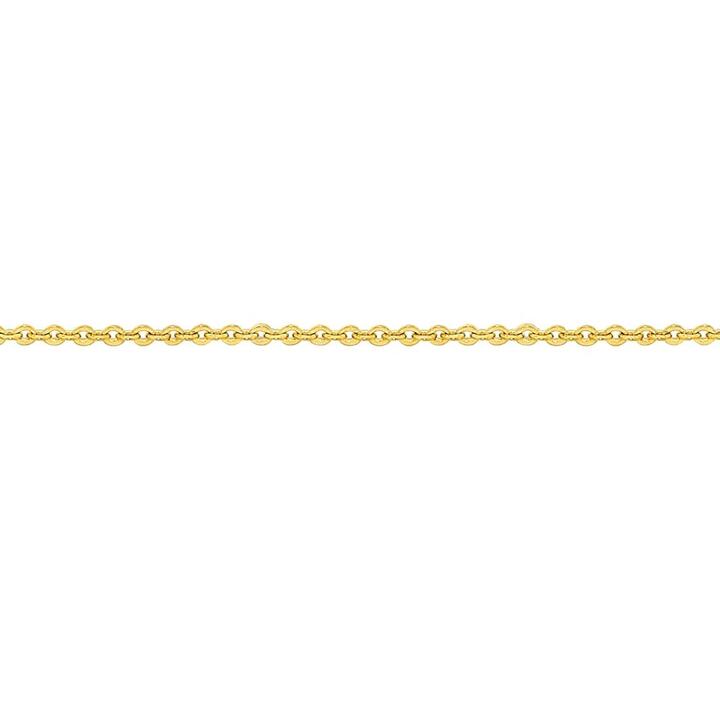 Image of Necklaces. Product name - 40cm Cable Chain in 9kt Yellow Bonded Gold in colour by brand - Bevilles