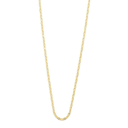 Image of Necklaces. Productname: Cable Necklace 45cm in 9kt Yellow Gold Silver Infused in Gold colour by brand - Bevilles
