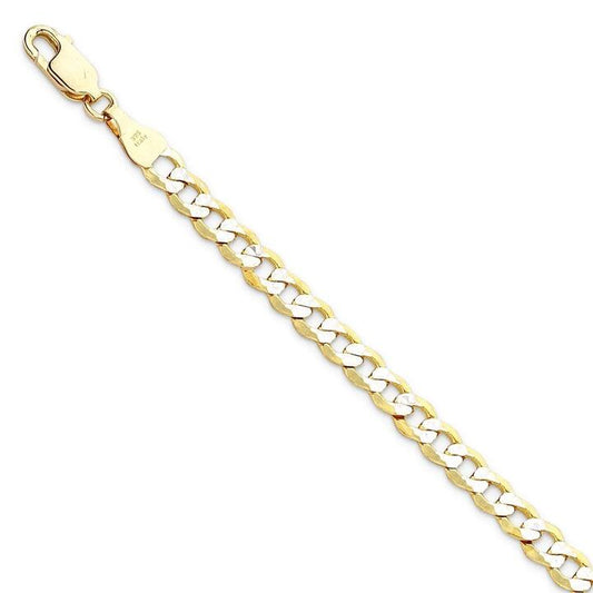 Image of Necklaces. Productname: 9kt Yellow Gold Two Tone Silver Infused Curb Necklace 50cm in Gold colour by brand - Bevilles
