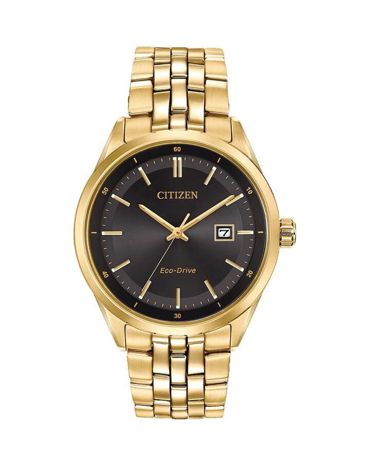 Image of Watches. Productname: Citizen Eco Drive Black and Gold Men's Watch BM7252-51 in Watch colour by brand - Citizen