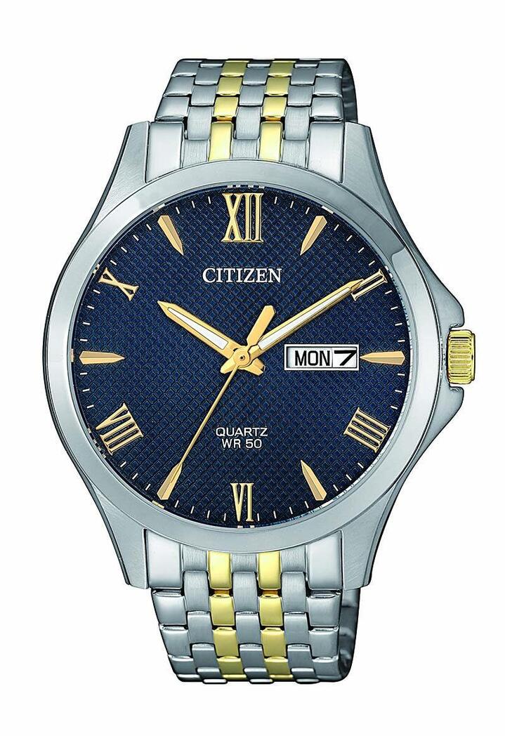 Image of Watches. Productname: Citizen Blue Gold-Silver Watch BF2024-50L in Watch colour by brand - Citizen