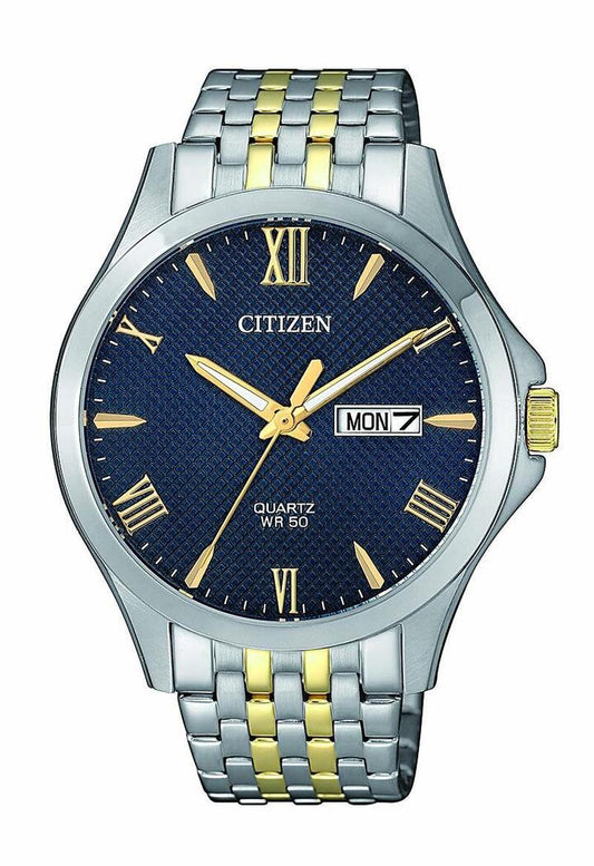 Image of Watches. Productname: Citizen Blue Gold-Silver Watch BF2024-50L in Watch colour by brand - Citizen
