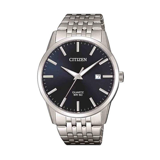 Image of Watches. Productname: Citizen Men's Silver Stainless-Steel Blue Face Watch Model BI5000-87L in Watch colour by brand - Citizen