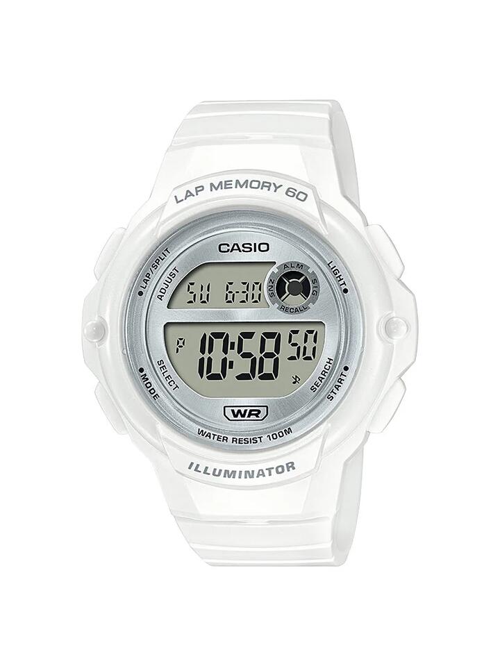 Image of Watches. Productname: Casio White Watch LWS-1200H-7A1V in Watch colour by brand - Casio