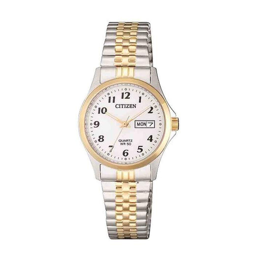 Image of Watches. Productname: Citizen Ladies Two Tone Watch Model EQ2004-95A in Watch colour by brand - Citizen
