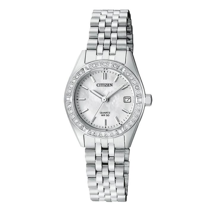 Image of Watches. Productname: Citizen Ladies Stone Set Watch EU6060-55D in Watch colour by brand - Citizen