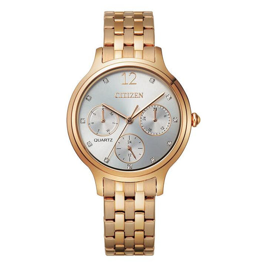Image of Watches. Productname: Citizen Chronograph Quartz Women's Silver Watch ED8183-54A in Watch colour by brand - Citizen