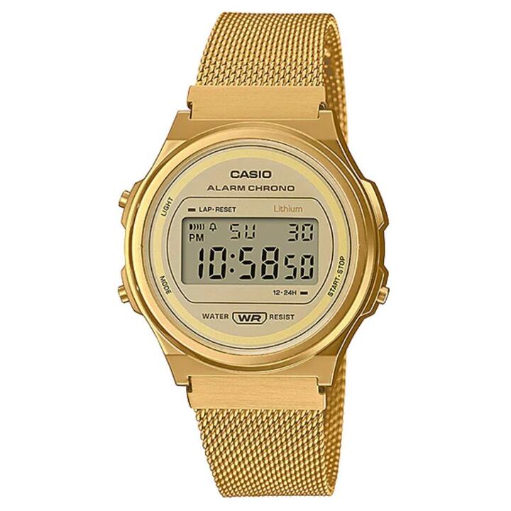 Image of Watches. Productname: Casio Vintage Digital Gold Watch A171WEMG-9ADF in Watch colour by brand - Casio