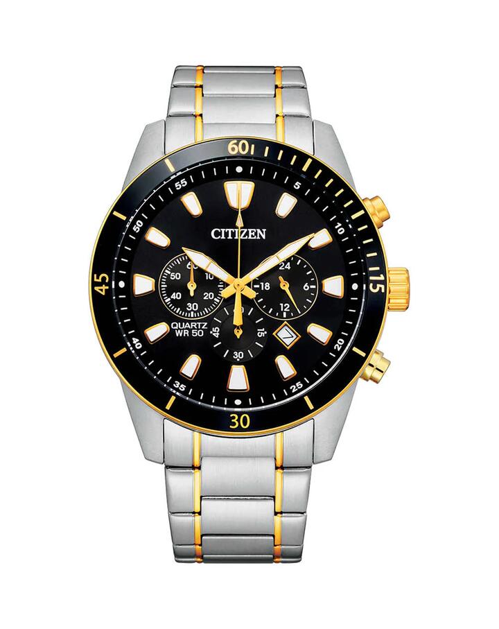 Image of Watches. Product name - Citizen Black and Gold Tone Watch AN8184-89E in colour by brand - Citizen