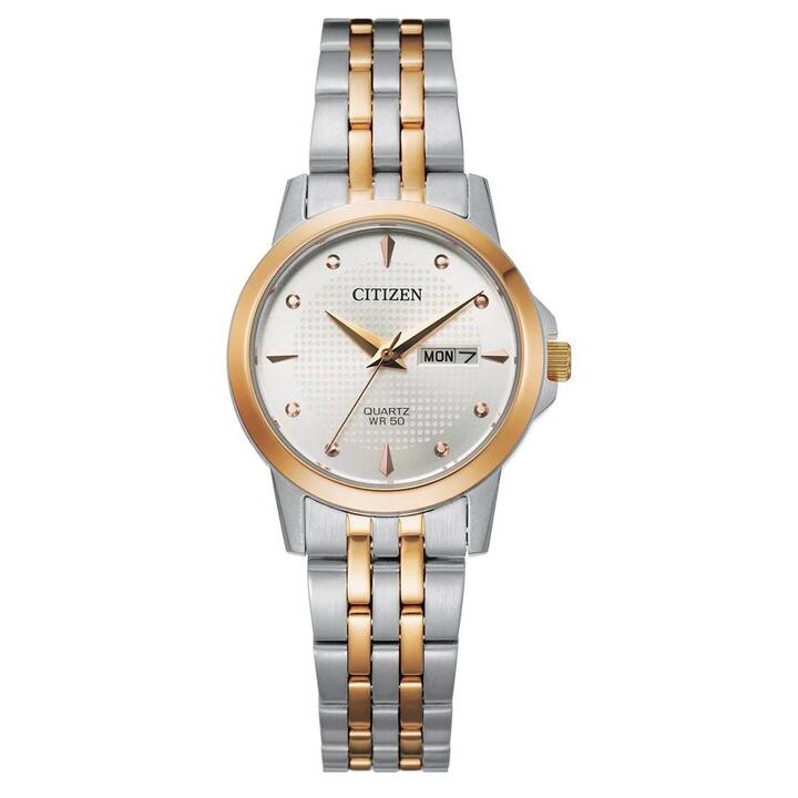 Image of Watches. Product name - Citizen Women's Two-Tone Watch EQ0605-53A in colour by brand - Citizen
