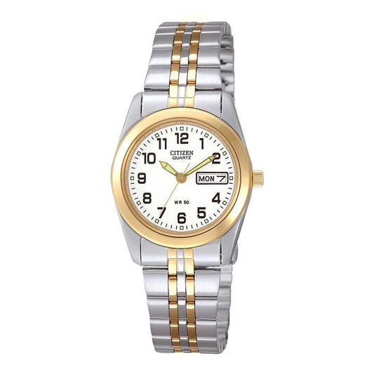 Image of Watches. Productname: Citizen Ladies White Round Face Watch - EQ0514-57A in Watch colour by brand - Citizen