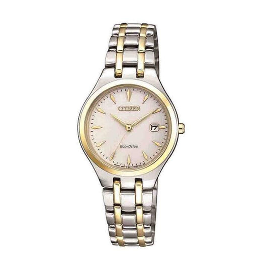 Image of Watches. Productname: Citizen Eco Drive Ladies Two Tone Watch EW2484-82B in Watch colour by brand - Citizen