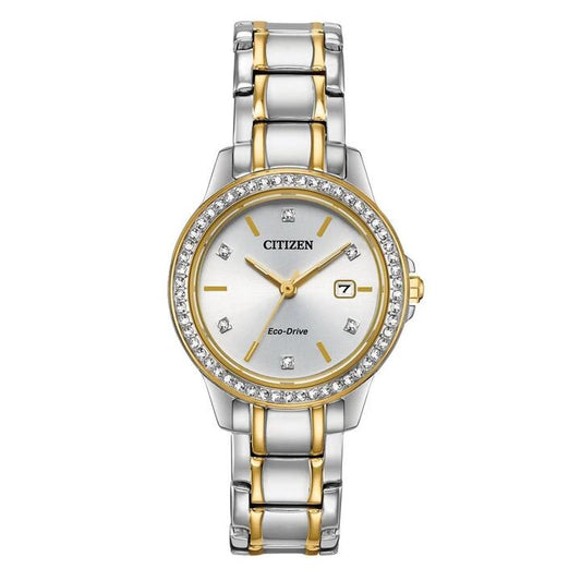 Image of Watches. Productname: Citizen Eco Drive Swarovski Crystal Watch FE1174-50A in Watch colour by brand - Citizen