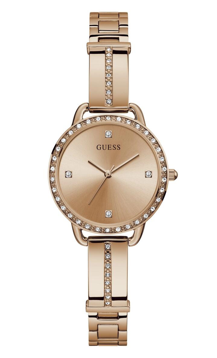 Image of Watches. Productname: Guess Bellini Rose Gold Tone Stainless Steel Watch GW0022L3 in Watch colour by brand - Guess